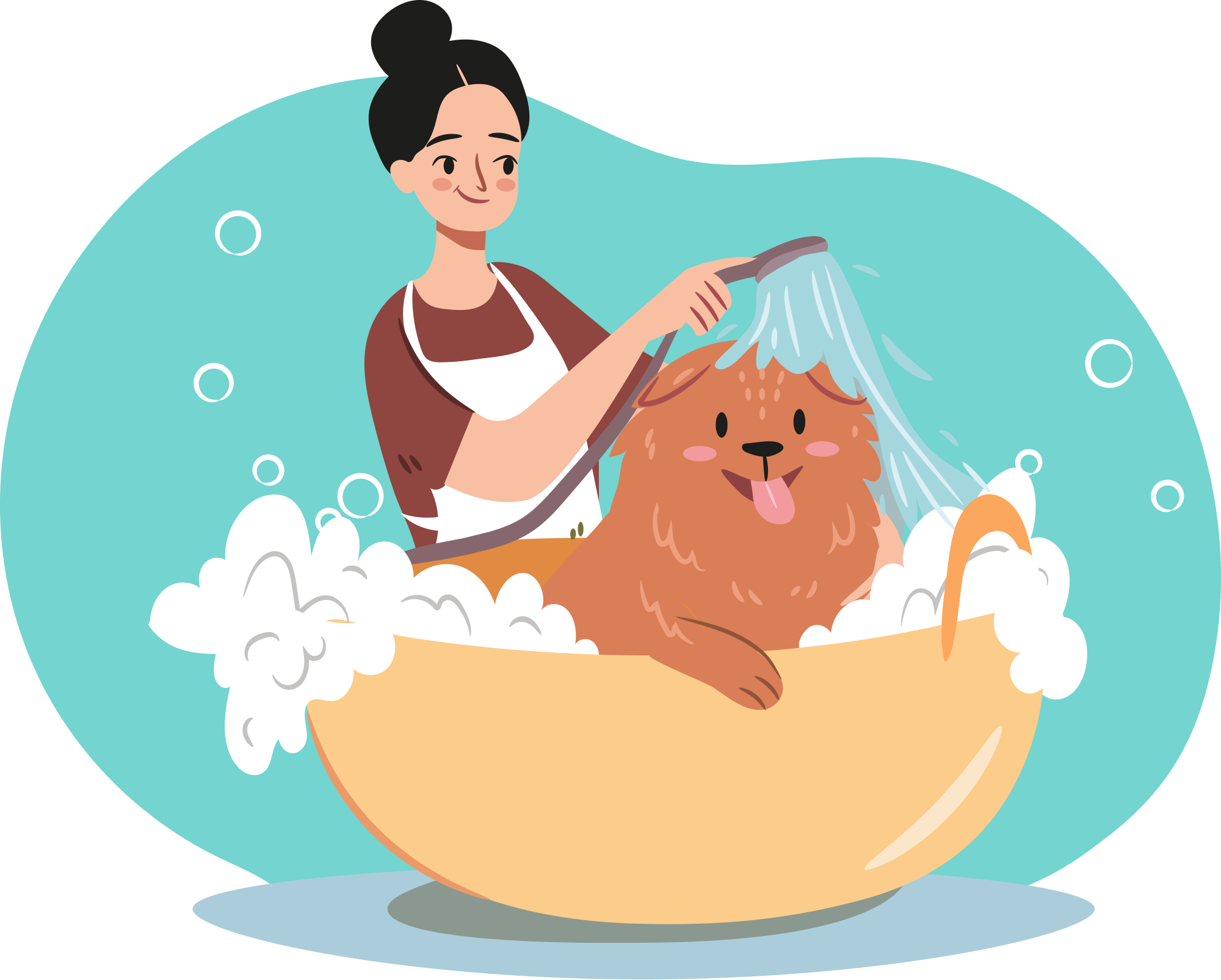 Dog grooming at Jersey City Paws